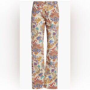 Etro Paisley Straight Leg Jeans Floral Pants sz 29